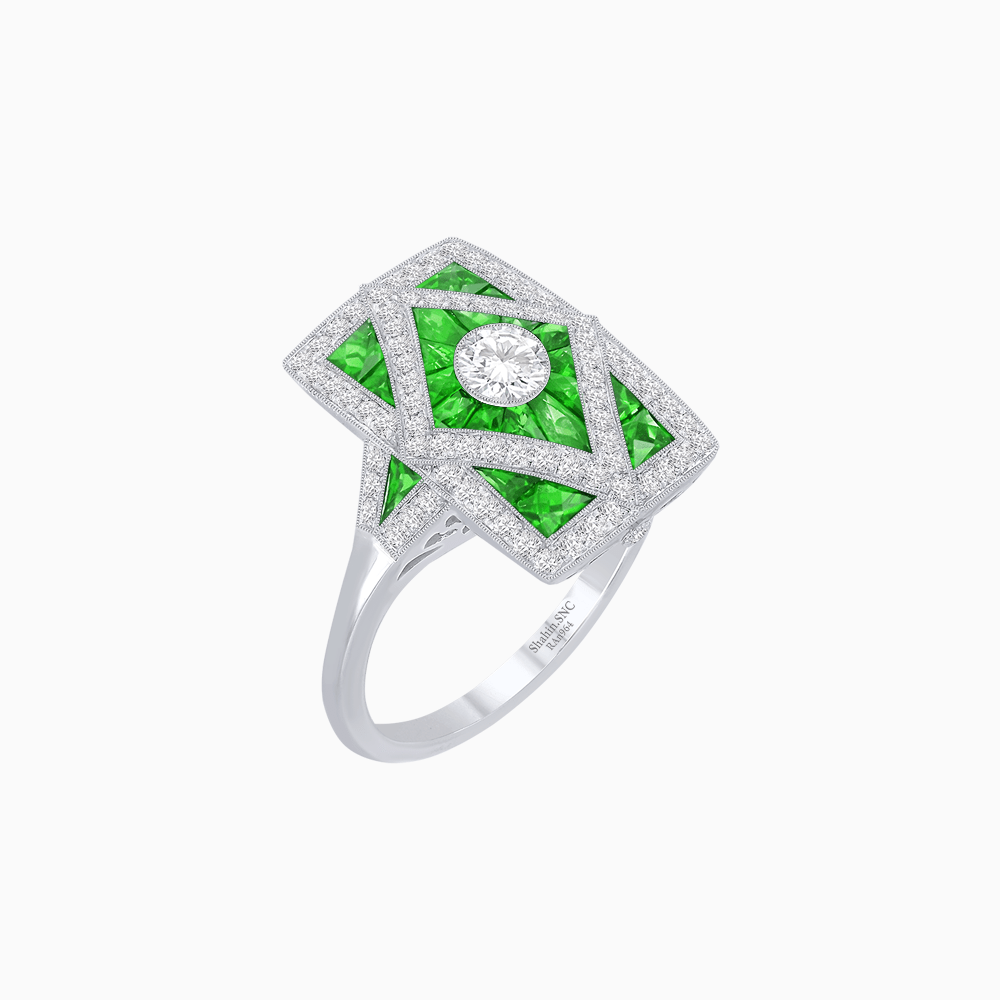 Art Deco Diamond Ring - Shahin Jewelry