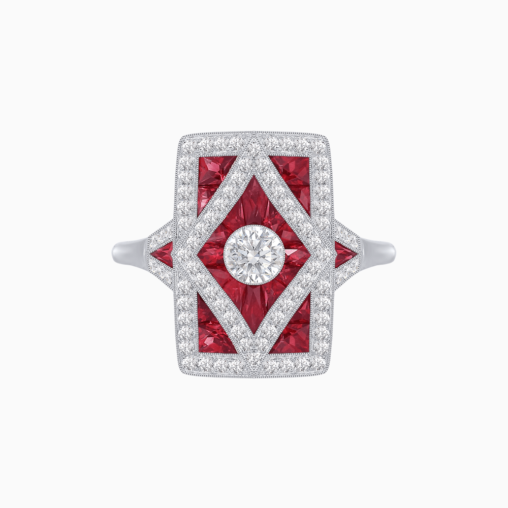 Art Deco Diamond Ring - Shahin Jewelry