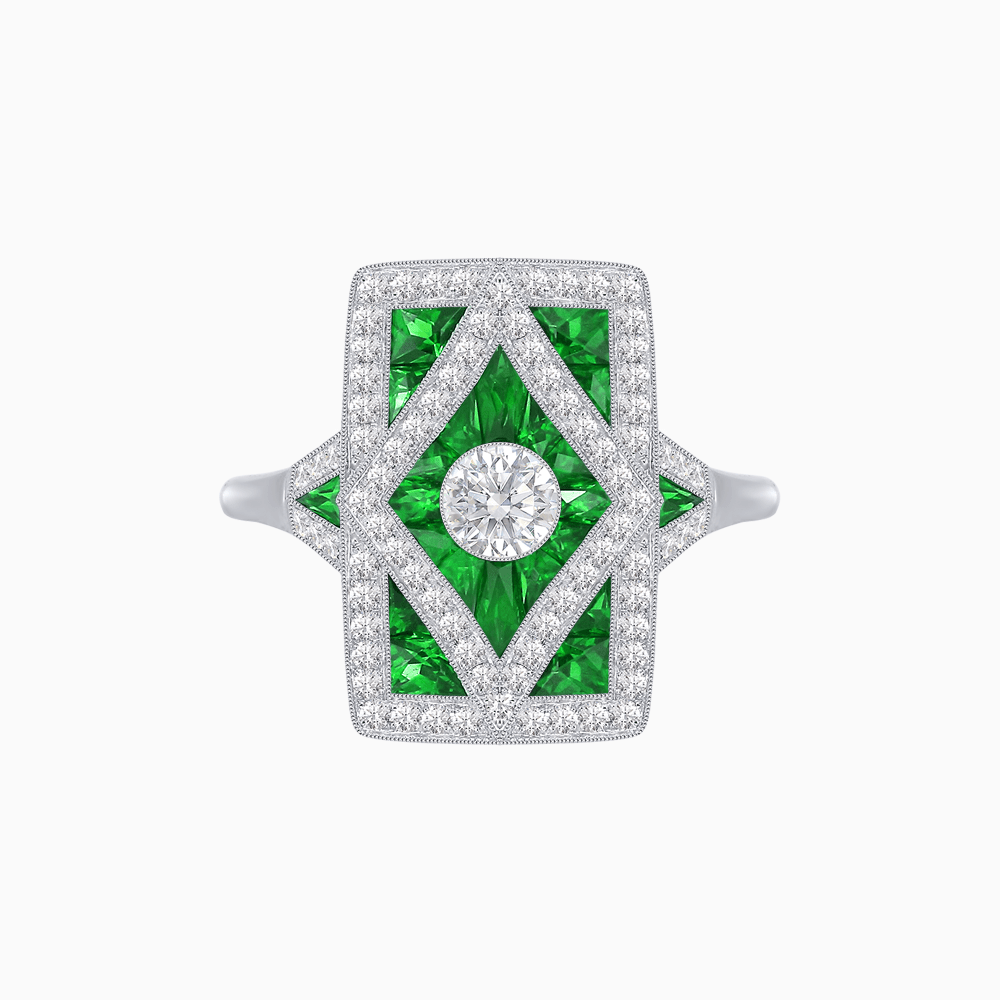 Art Deco Diamond Ring - Shahin Jewelry