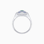 Load image into Gallery viewer, Art Deco Diamond Ring With Gemstoone - Shahin Jewelry
