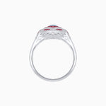 Load image into Gallery viewer, Art Deco Diamond Ring With Gemstoone - Shahin Jewelry
