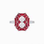 Load image into Gallery viewer, Art Deco Double Diamond Ring - Shahin Jewelry
