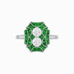 Load image into Gallery viewer, Art Deco Double Diamond Ring - Shahin Jewelry
