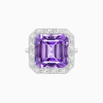 Load image into Gallery viewer, Art Deco Emerald Cut Mounting Ring with Baguette Diamond Halo - Shahin Jewelry