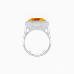 Load image into Gallery viewer, Art Deco Emerald Cut Mounting Ring with Baguette Diamond Halo - Shahin Jewelry