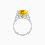 Load image into Gallery viewer, Art Deco Emerald Cut Ring Mounting with Diamond Accents - Shahin Jewelry