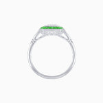 Load image into Gallery viewer, Art Deco Emerald Cut Ring with Customizable French - Cut Gemstone Accents (Mounting) - Shahin Jewelry
