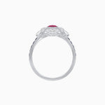 Load image into Gallery viewer, Art Deco Floral Ring with Marquise - Shaped Centerstone - Shahin Jewelry
