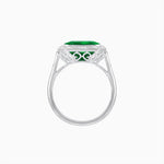 Load image into Gallery viewer, Art Deco Inspired Asscher Cut Ring with Baguette Diamond Halo - Shahin Jewelry