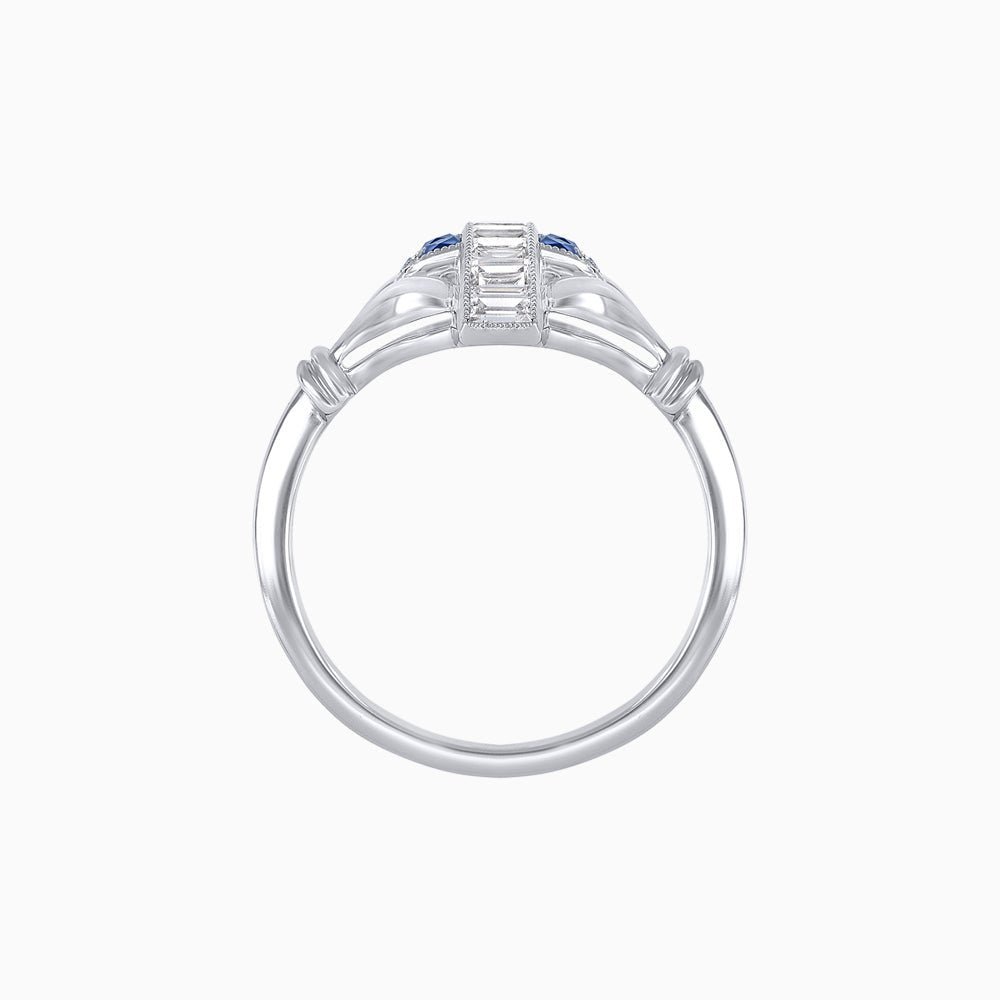 Art Deco Inspired Baguette Diamond Ring - Shahin Jewelry