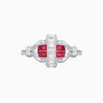 Load image into Gallery viewer, Art Deco Inspired Baguette Diamond Ring - Shahin Jewelry
