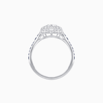 Load image into Gallery viewer, Art Deco Inspired Bezel-Set Heart Halo Ring with Calibré Gemstone Shoulders - Shahin Jewelry
