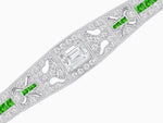 Load image into Gallery viewer, Art Deco Inspired Bracelet with Emerald Cut Diamond - Shahin Jewelry
