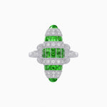 Load image into Gallery viewer, Art Deco Inspired Calibré-Cut Gemstone Barrel Cocktail Ring - Shahin Jewelry