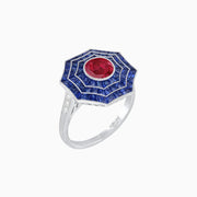 Art Deco Inspired Cocktail Gemstone Ring - Shahin Jewelry