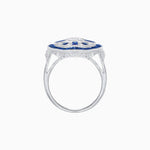 Load image into Gallery viewer, Art Deco Inspired Cocktail Ring with Diamond - Shahin Jewelry
