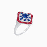 Load image into Gallery viewer, Art Deco Inspired Cocktail Ring with Gemstone - Shahin Jewelry
