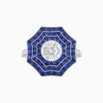 Load image into Gallery viewer, Art Deco Inspired Cocktail Ring with Gemstone - Shahin Jewelry
