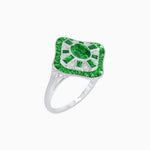 Load image into Gallery viewer, Art Deco Inspired Cocktail Ring with Gemstone - Shahin Jewelry