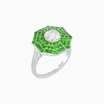 Load image into Gallery viewer, Art Deco Inspired Cocktail Ring with Gemstone - Shahin Jewelry
