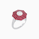 Load image into Gallery viewer, Art Deco Inspired Cocktail Ring with Gemstone - Shahin Jewelry
