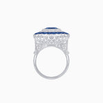 Load image into Gallery viewer, Art Deco Inspired Convertible Emerald Cut Double Halo Ring Pendant - Shahin Jewelry