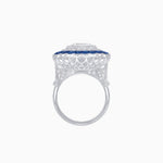 Load image into Gallery viewer, Art Deco Inspired Convertible Emerald Cut Double Halo Ring Pendant - Shahin Jewelry