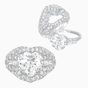 Art Deco Inspired Convertible Heart-Shaped Diamond Jacket Ring - Shahin Jewelry