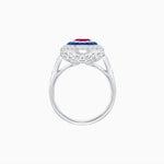 Load image into Gallery viewer, Art Deco Inspired Convertible Marquise Double Halo Ring Pendant - Shahin Jewelry