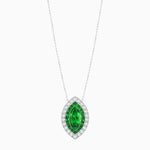 Load image into Gallery viewer, Art Deco Inspired Convertible Marquise Double Halo Ring Pendant - Shahin Jewelry