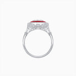 Load image into Gallery viewer, Art Deco Inspired Convertible Oval Double Halo Ring Pendant - Shahin Jewelry