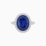 Load image into Gallery viewer, Art Deco Inspired Convertible Oval Double Halo Ring Pendant - Shahin Jewelry