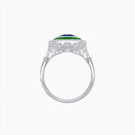 Load image into Gallery viewer, Art Deco Inspired Convertible Oval Double Halo Ring Pendant - Shahin Jewelry