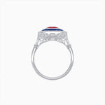 Load image into Gallery viewer, Art Deco Inspired Convertible Oval Double Halo Ring Pendant - Shahin Jewelry