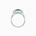 Load image into Gallery viewer, Art Deco Inspired Convertible Oval Double Halo Ring Pendant - Shahin Jewelry