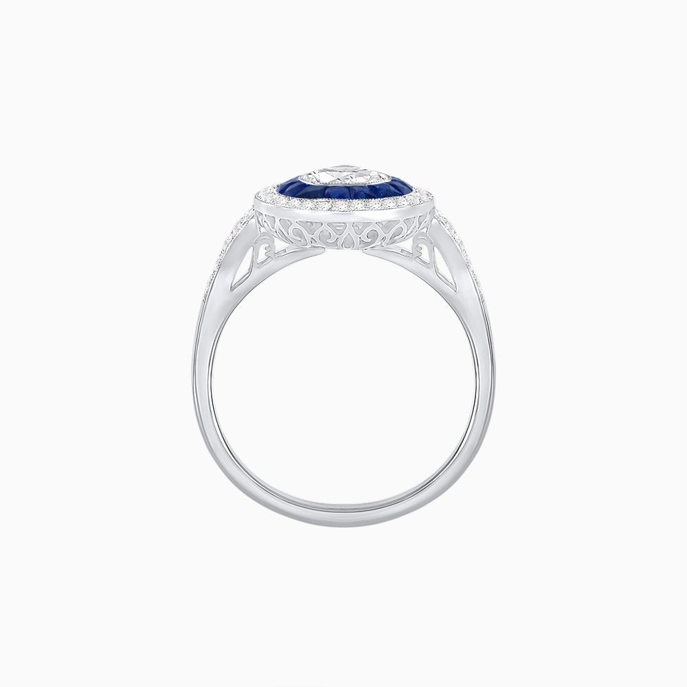 Art Deco Inspired Convertible Pear Double Halo Ring Pendant - Shahin Jewelry