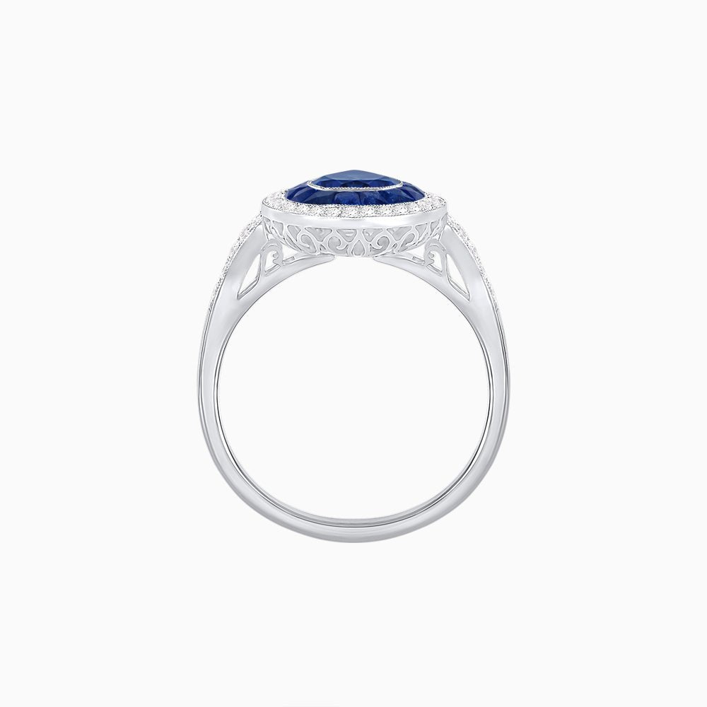 Art Deco Inspired Convertible Pear Double Halo Ring Pendant - Shahin Jewelry