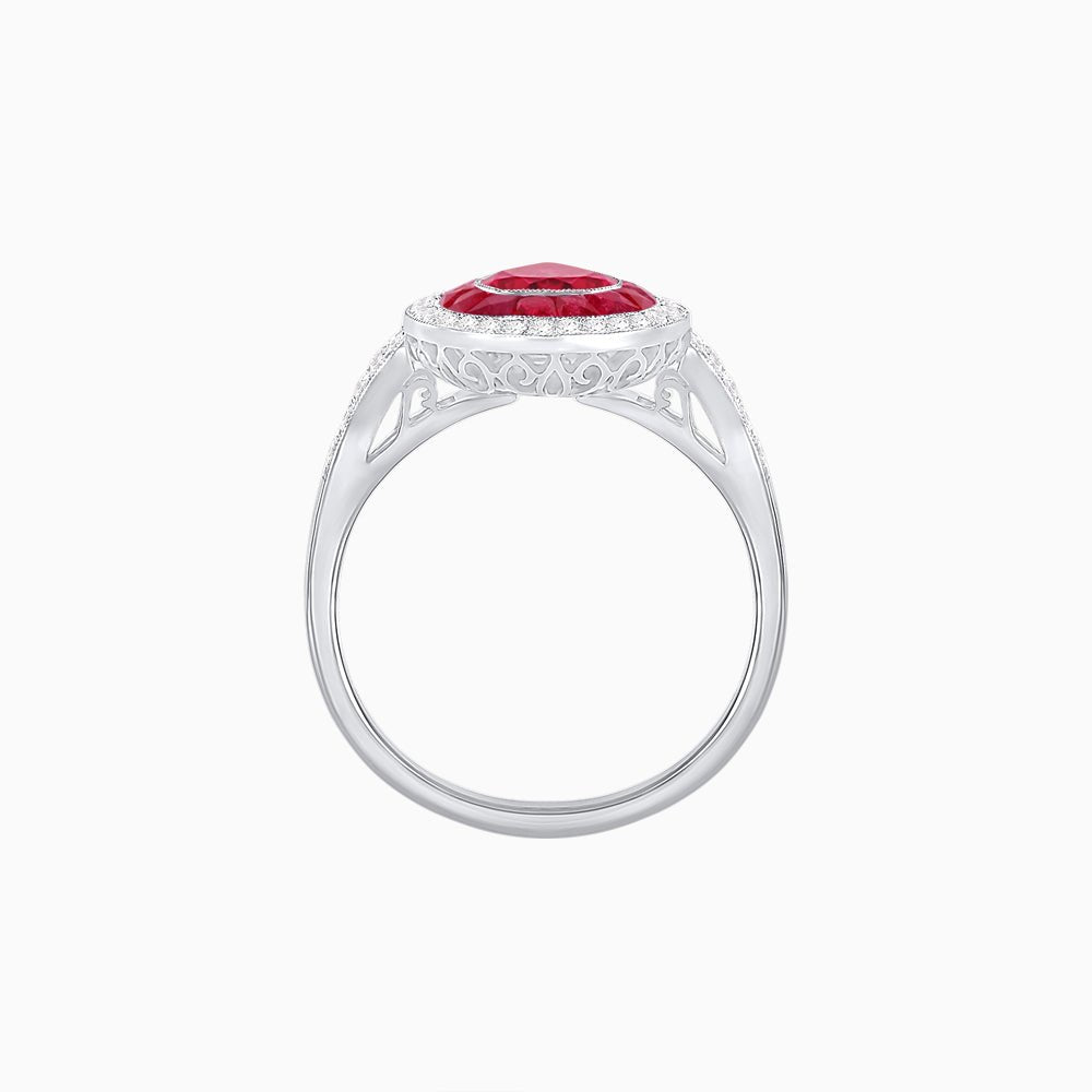 Art Deco Inspired Convertible Pear Double Halo Ring Pendant - Shahin Jewelry