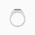 Load image into Gallery viewer, Art Deco Inspired Convertible Pear Double Halo Ring Pendant - Shahin Jewelry