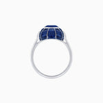 Load image into Gallery viewer, Art Deco Inspired Cushion-Cut Center and Calibré-Cut Gemstone Cocktail Ring - Shahin Jewelry