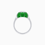 Load image into Gallery viewer, Art Deco Inspired Cushion-Cut Center and Calibré-Cut Gemstone Cocktail Ring - Shahin Jewelry