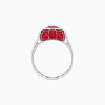 Load image into Gallery viewer, Art Deco Inspired Cushion-Cut Center and Calibré-Cut Gemstone Cocktail Ring - Shahin Jewelry