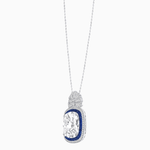 Load image into Gallery viewer, Art Deco Inspired Cushion Cut Double Halo Pendant with Fan Bail - Shahin Jewelry