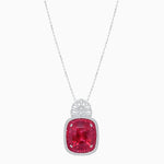 Load image into Gallery viewer, Art Deco Inspired Cushion Cut Double Halo Pendant with Fan Bail - Shahin Jewelry