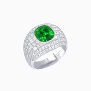 Art Deco Inspired Cushion Cut Princess Diamond Cocktail Ring - Shahin Jewelry