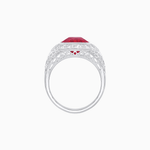 Load image into Gallery viewer, Art Deco Inspired Cushion Cut Ring with Baguette Diamonds - Shahin Jewelry