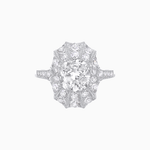 Load image into Gallery viewer, Art Deco Inspired Cushion Cut Sunburst Diamond Halo Ring - Shahin Jewelry