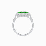 Load image into Gallery viewer, Art Deco Inspired Cushion Diamond Halo Ring - Shahin Jewelry
