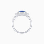 Load image into Gallery viewer, Art Deco - Inspired Cushion Halo Ring Mounting with Baguette and Round Diamonds Custom Center Stone | Bold Symmetry | Hand - Applied Milgrain - Shahin Jewelry
