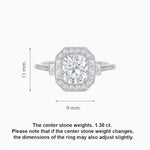 Load image into Gallery viewer, Art Deco-Inspired Cushion Halo Ring Mounting with Baguette and Round Diamonds Custom Center Stone | Bold Symmetry | Hand-Applied Milgrain - Shahin Jewelry